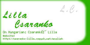 lilla csaranko business card